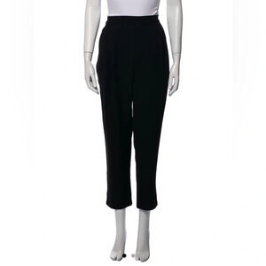 NWT $325 Derek Lam 10 Crosby Black Track Pants - High Rise Straight Leg Size 4